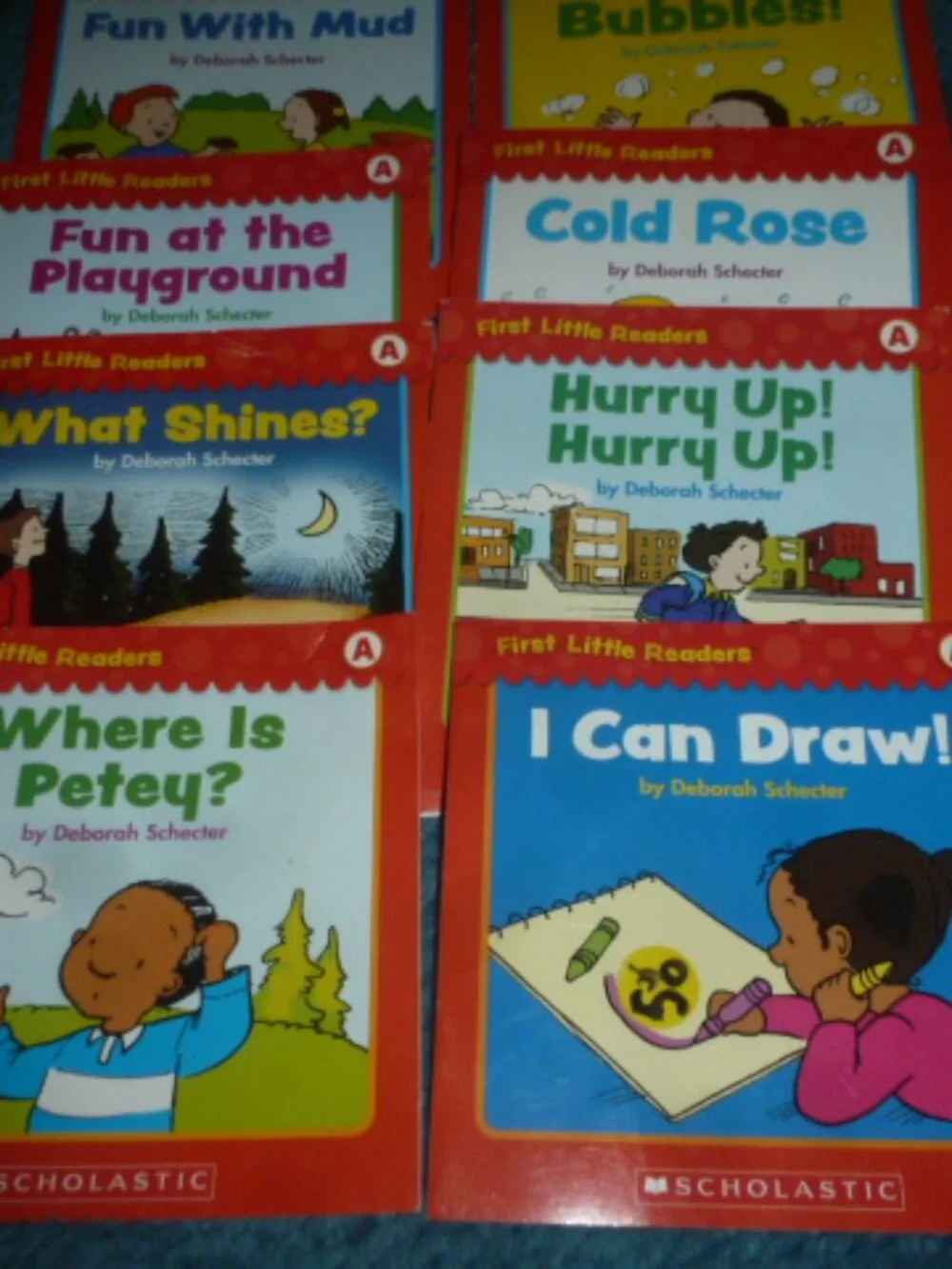 Scholastic First Little Readers Level A Book Lot – 8 Books by Deborah Schecter